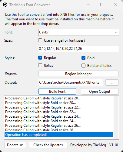 TheMeq's Font Converter